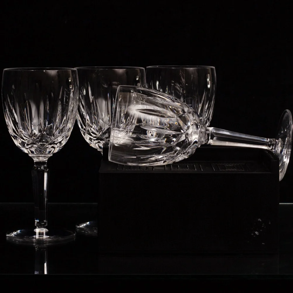 Waterford Crystal White Drinkware Set with Intricate Patterns - Picture 9 of 10